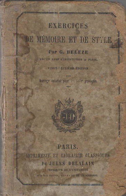EXERCICES DE MEMOIRE ET DE STYLE