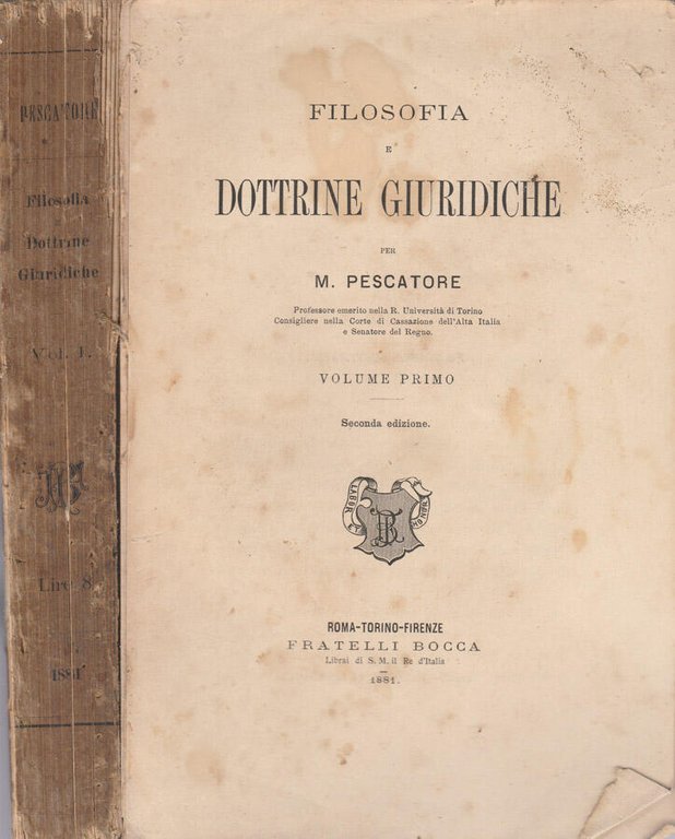 Filosofia e dottrine giuridiche vol I