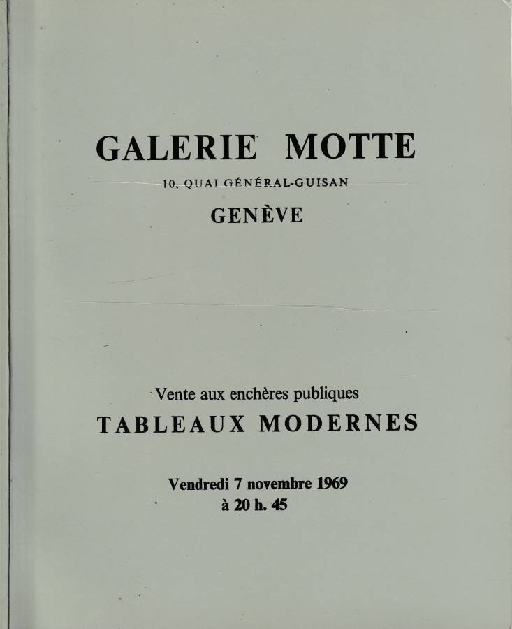 Galerie Motte 7 novembre 1969