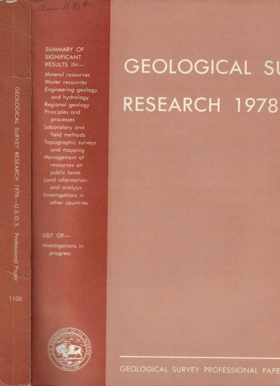 Geological Survey Research 1978
