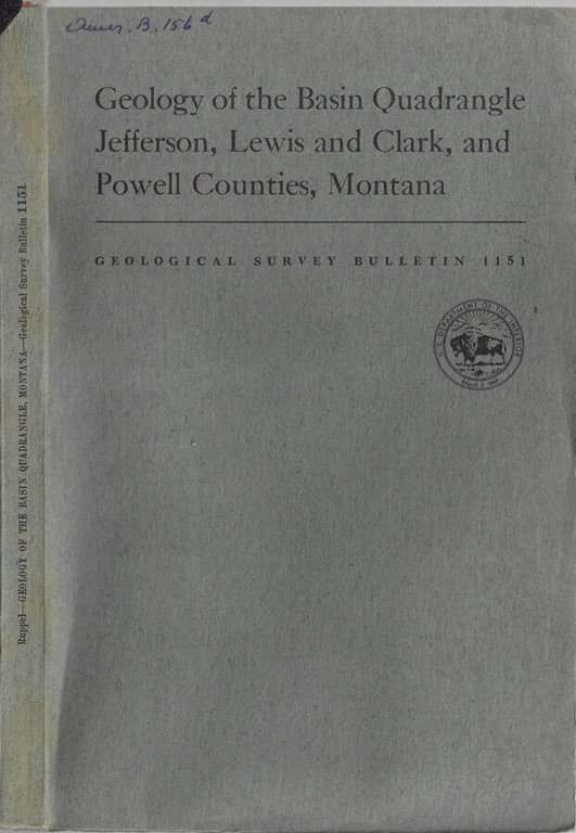 Geology of the basin Quadrangle Jefferson, Lewis and Clark, and …