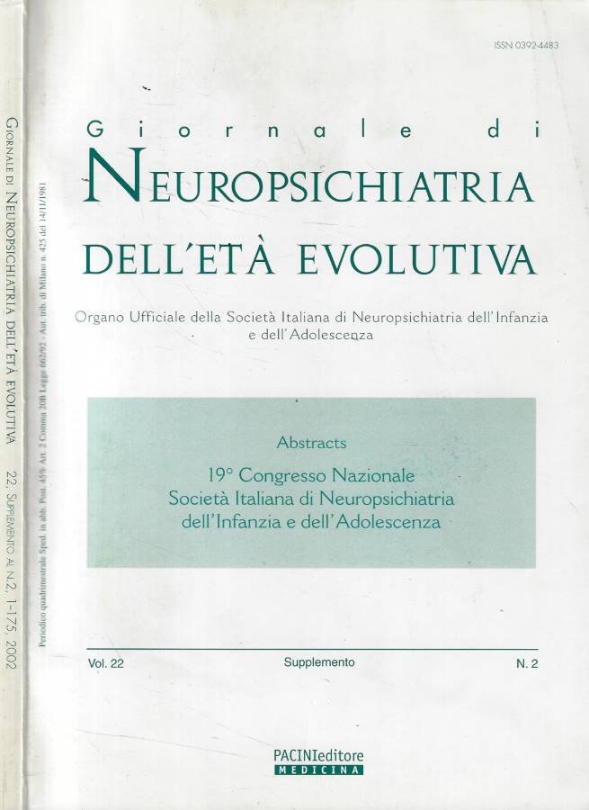 Giornale di neuropsichiatria dell'età evolutiva vol. 22 Anno 2022 | Immagine principale