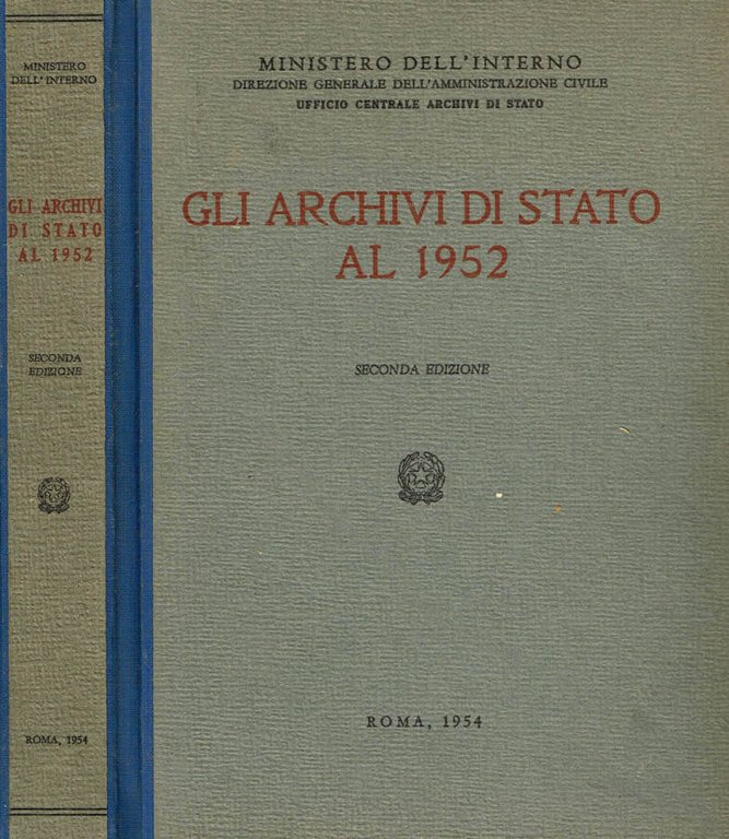 GLI ARCHIVI DI STATO AL 1952 | Immagine Gallery 2