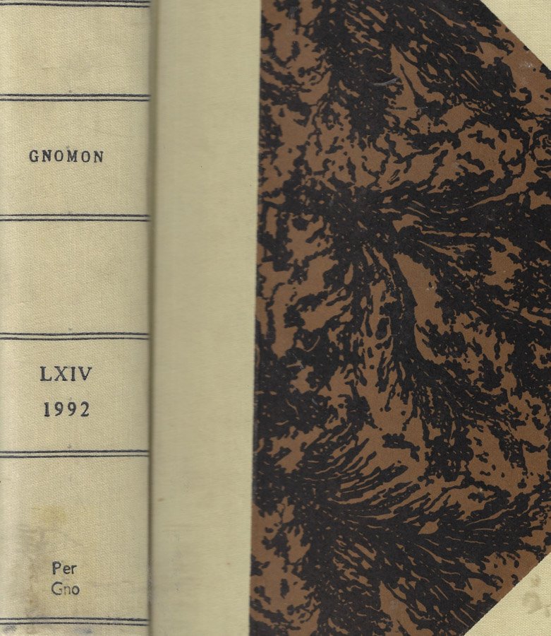 Gnomon vol. 64 Anno 1992 | Immagine principale