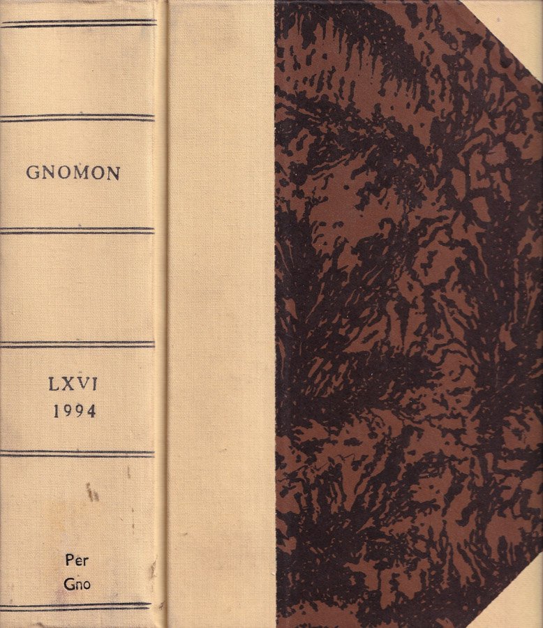 Gnomon, volume LXVI, anno 1994