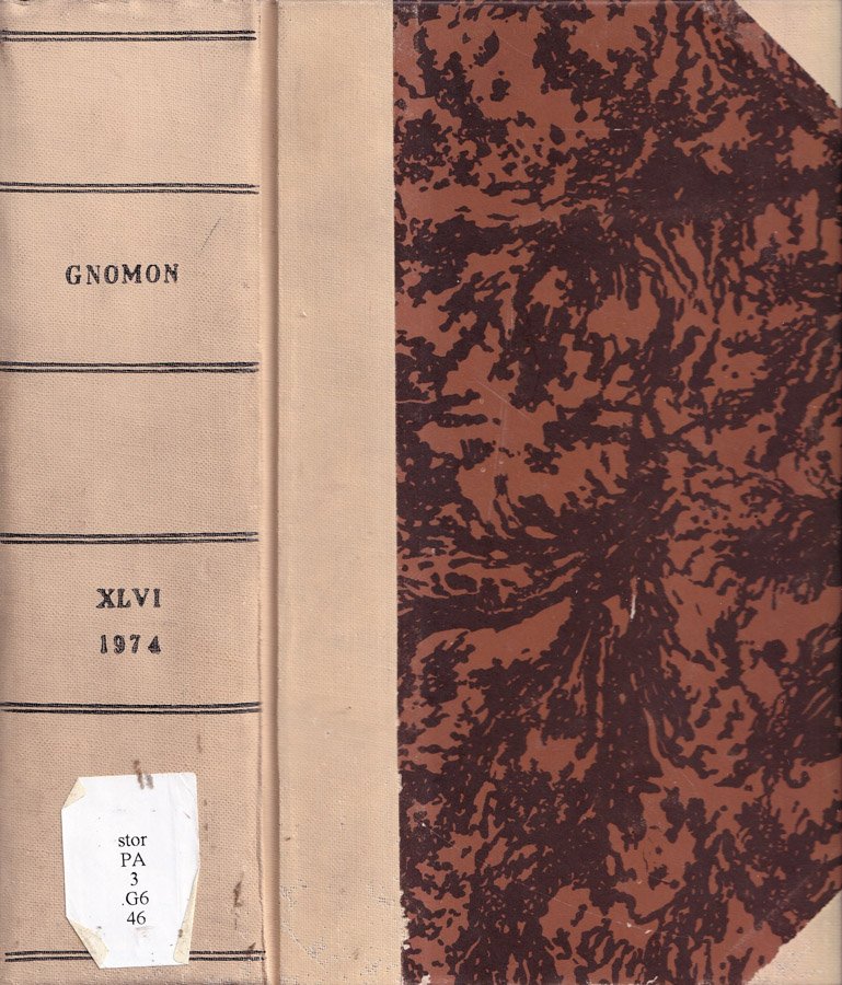 Gnomon, volume XLVI, anno 1974