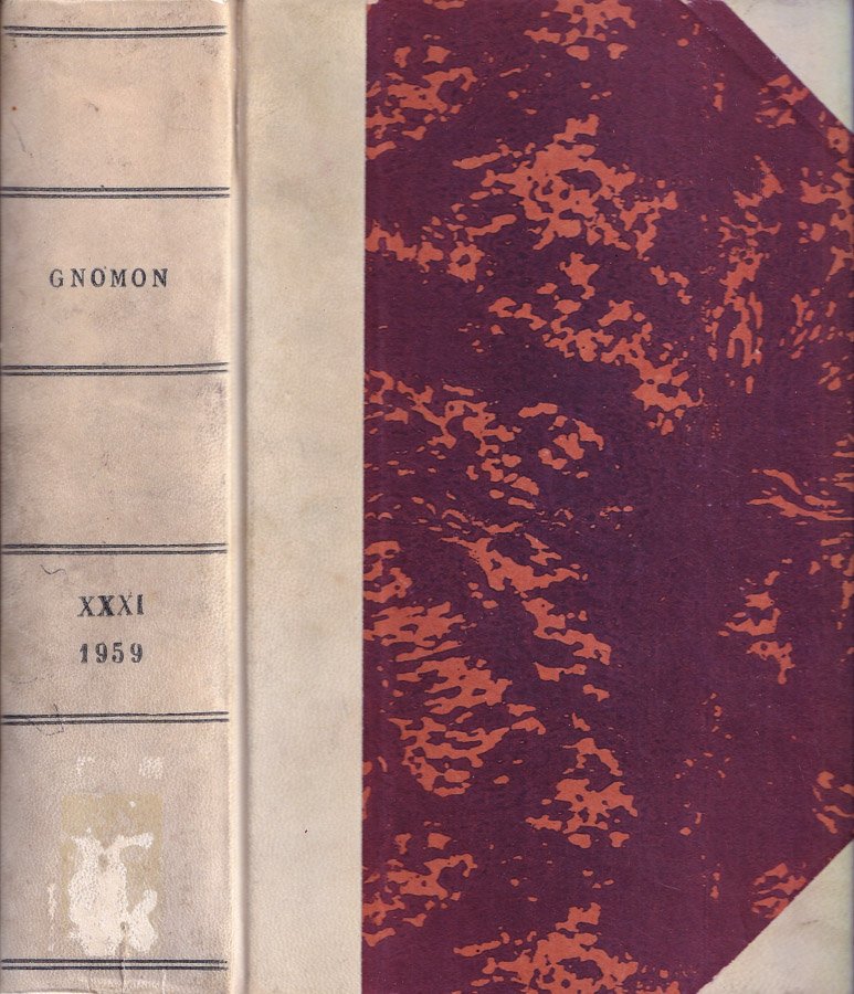 Gnomon, volume XXXI, 1959