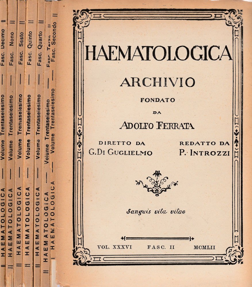 Haematologica fascicolo trentaseiesimo