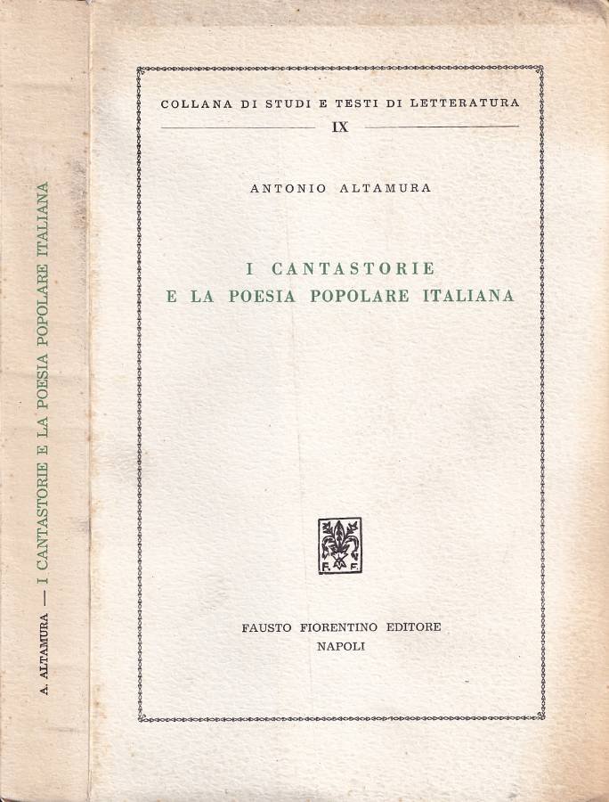 I cantastorie e la poesia popolare italiana