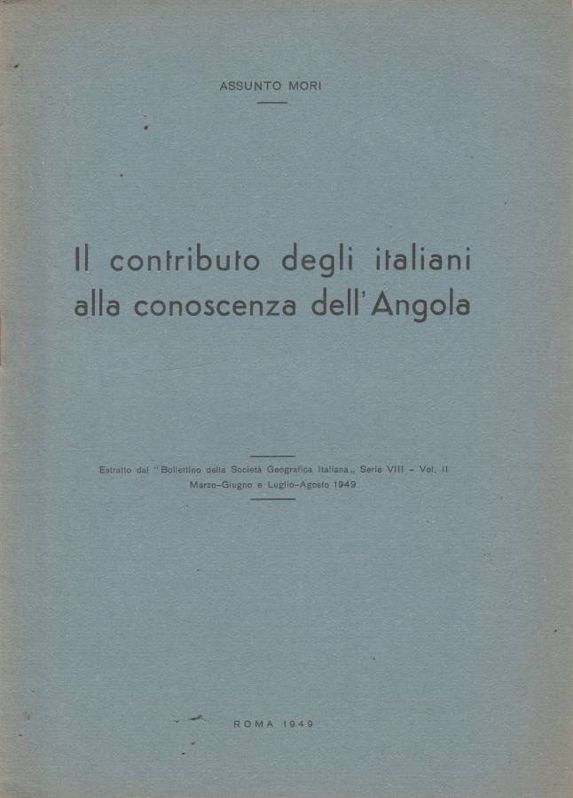 Il contributo degli italiani alla conoscenza dell'Angola