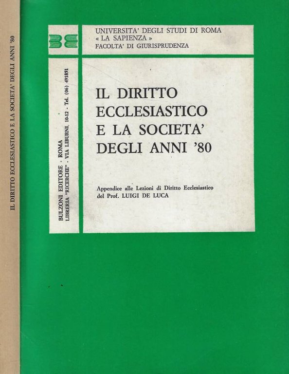 Il diritto ecclesiastico e la società degli anni '80