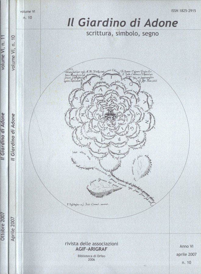 Il Giardino di Adone Anno 2007 nn. 10 - 11 | Immagine principale