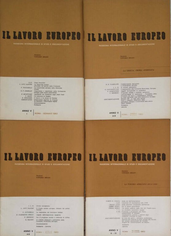 Il lavoro europeo Anno V-N° 1; 2-3; 4-5; 9-10 | Immagine Gallery 2