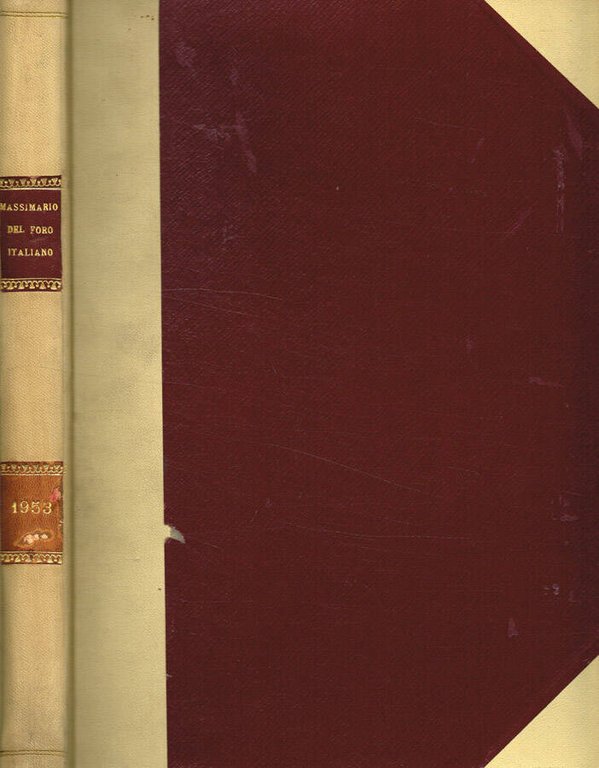 Il massimario del foro italiano 1953 vol.XXII