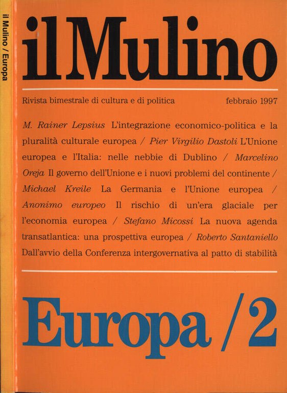 Il Mulino Anno XLVI Europa 2