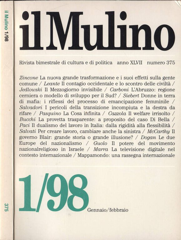 Il Mulino Anno XLVII n. 375 | Immagine Gallery 2