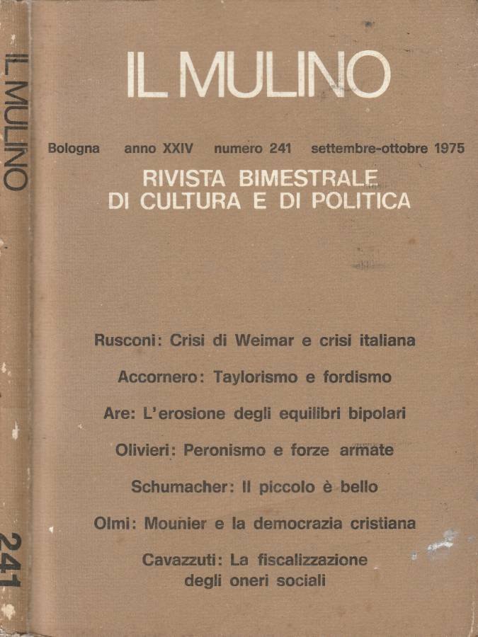 Il Mulino anno XXIV, n 241, set-ott 1975