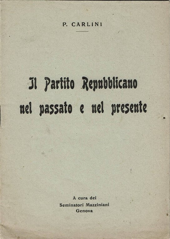 Il Partito Repubblicano nel passato e nel presente