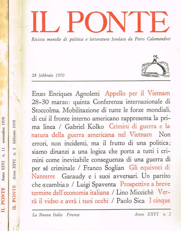 Il ponte. Rivista mensile di politica e letteratura fondata da …