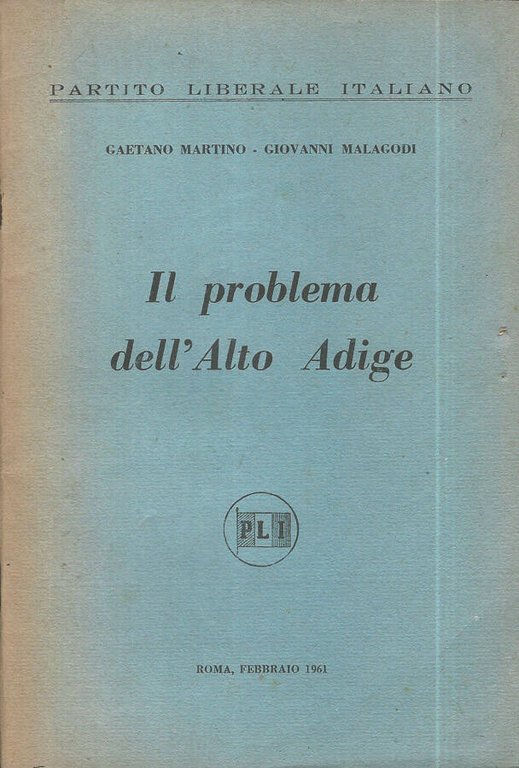 Il problema dell'Alto Adige