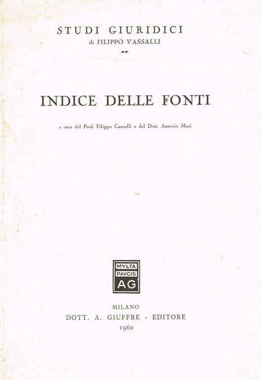 Indice delle fonti