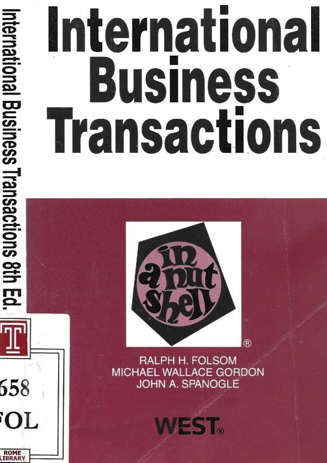 International Business Transactions in a Nutshell | Immagine principale
