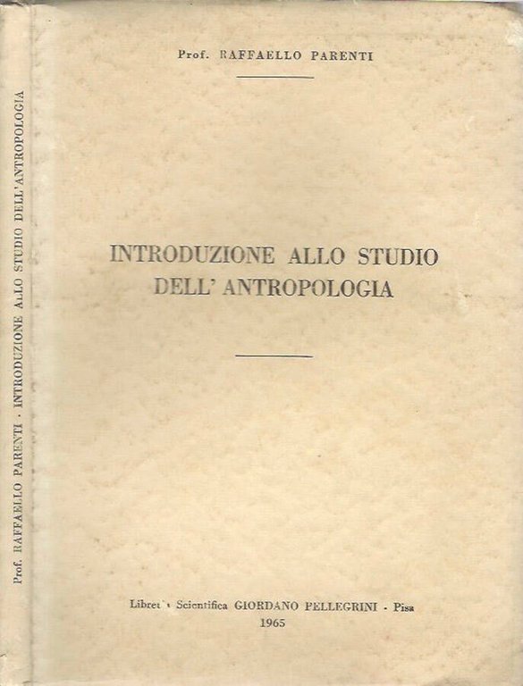 Introduzione allo studio dell'antropologia