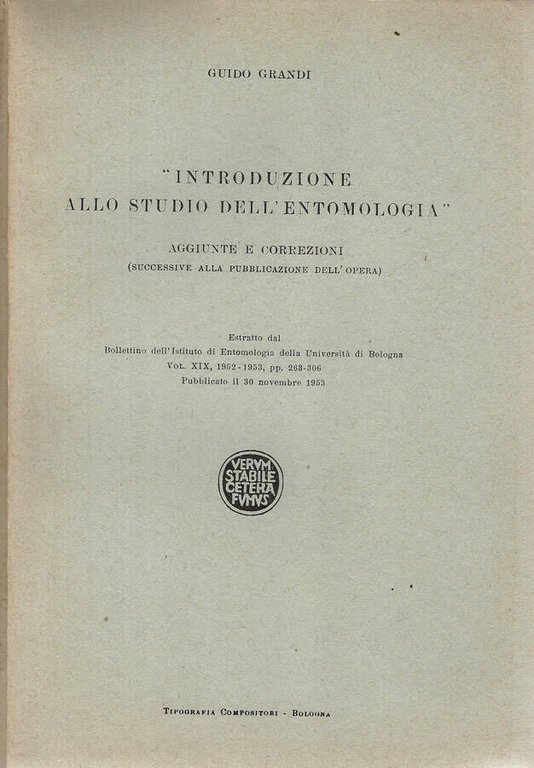 Introduzione allo studio dell'Entomologia