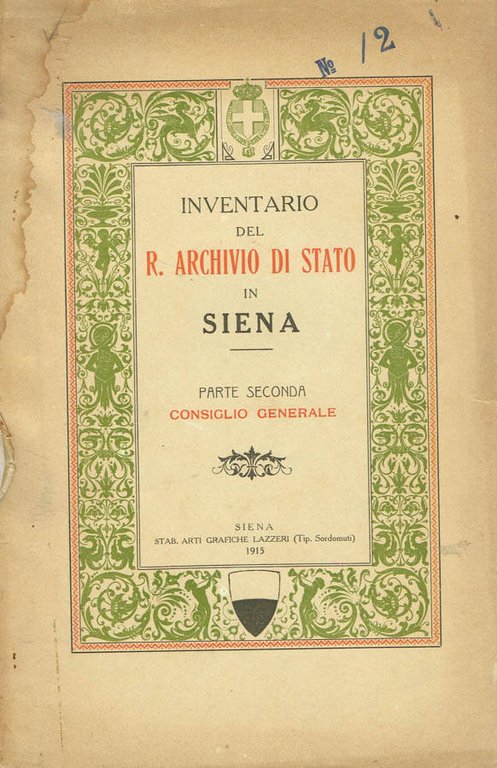 INVENTARIO DEL R.ARCHIVIO DI STATO IN SIENA ( PARTE SECONDA) | Immagine Gallery 2