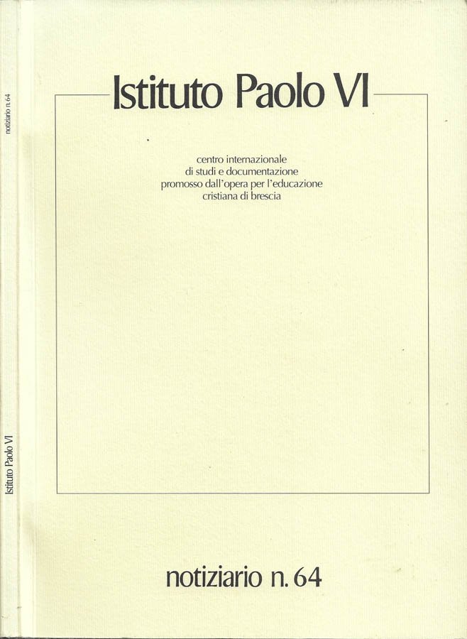Istituto Paolo VI - Notiziario n. 64 (Dicembre 2012)
