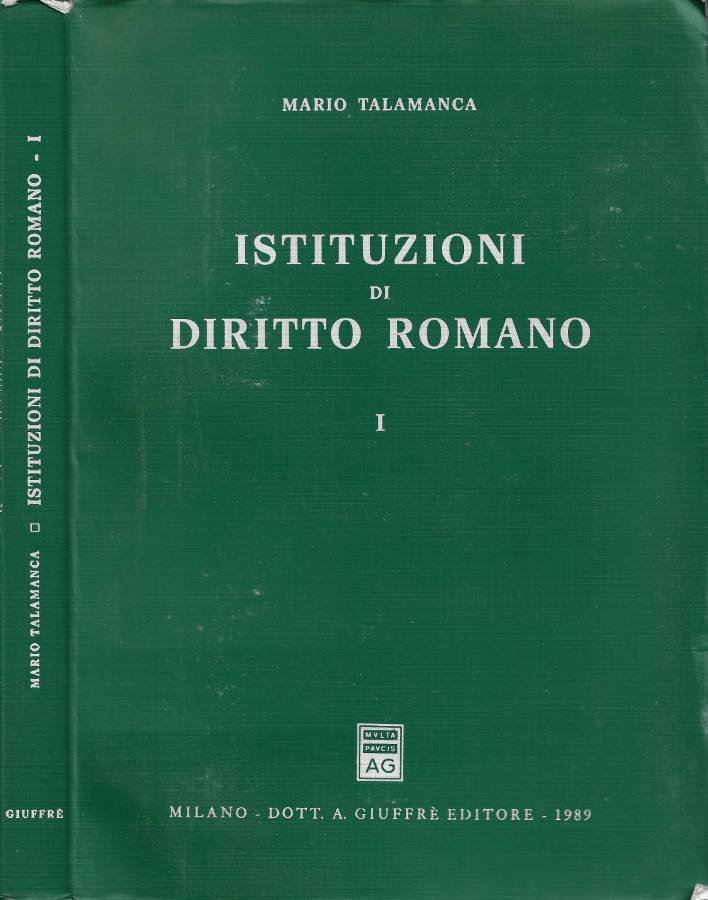 Istituzioni di Diritto Romano. Vol. I | Immagine principale