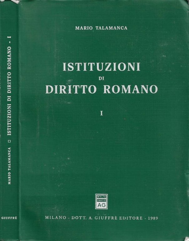Istituzioni di Diritto Romano. Vol. I