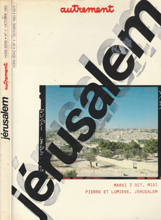 Jerusalem sang, pierre et lumiere n 4, ottobre 1983