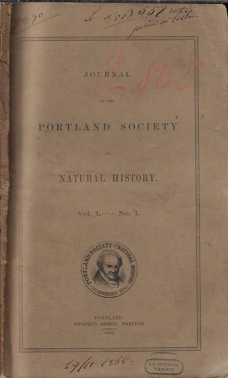 Journal of the Portland Society of natural history Vol. I …