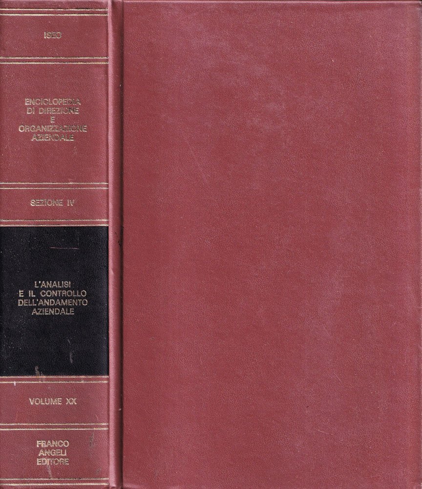 L'analisi e il controllo dell'andamento aziendale, volume XX, sezione IV