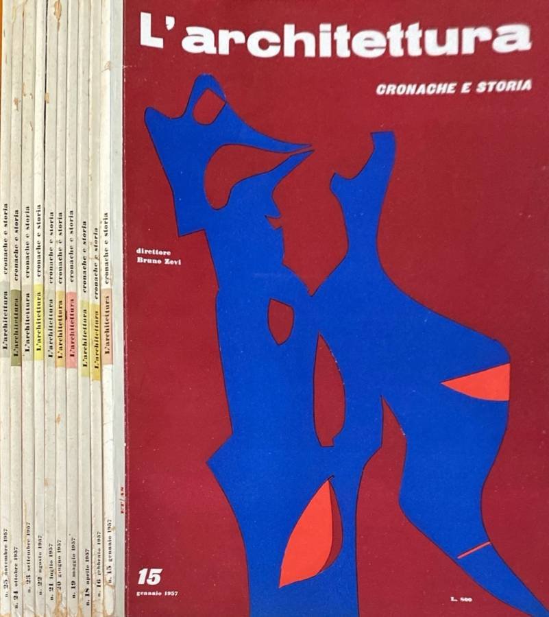 L'architettura anno II-III, n 15,16,18,19,20,21,22,23,24,25 1957