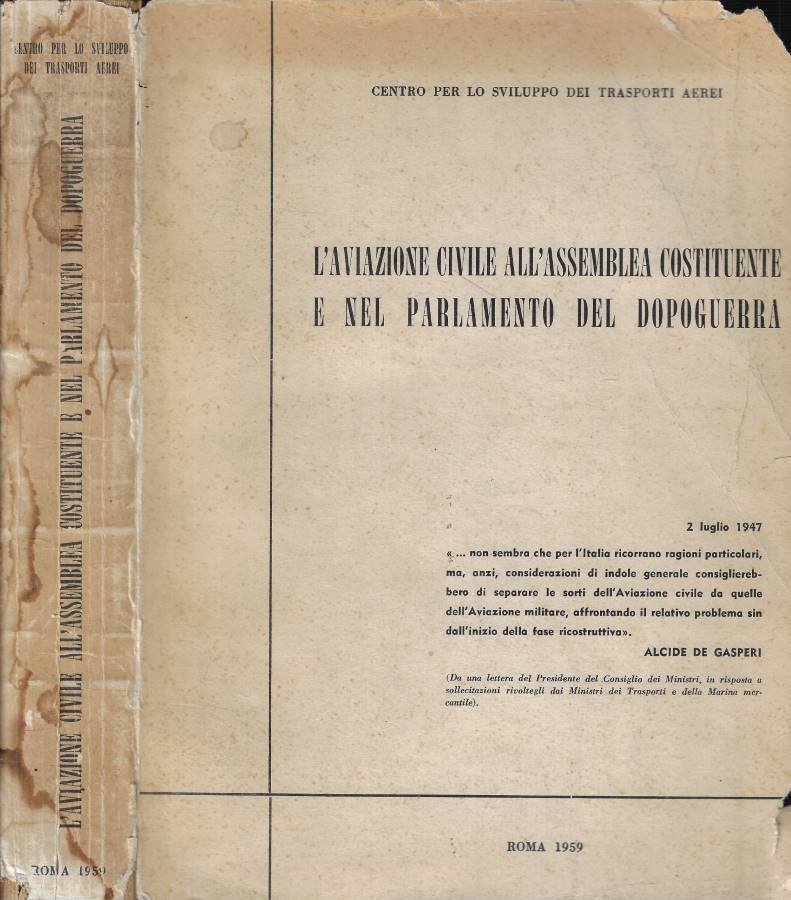 L'aviazione civile all'assemblea costituente e nel parlamento del dopoguerra