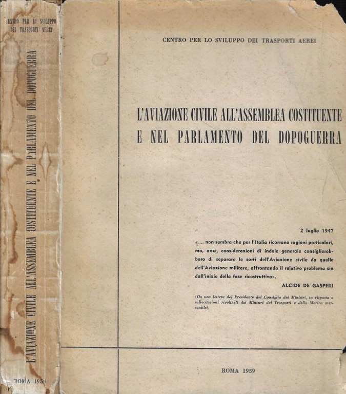 L'aviazione civile all'assemblea costituente e nel parlamento del dopoguerra