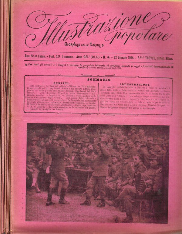 L'Illustrazione Popolare. Giornale delle famiglie n.4, 5,6, 16, 17, 18, …