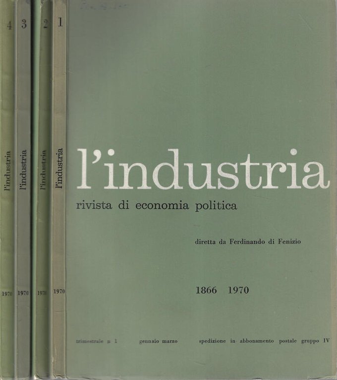 L'industria anno 1970 N. 1, 2, 3, 4