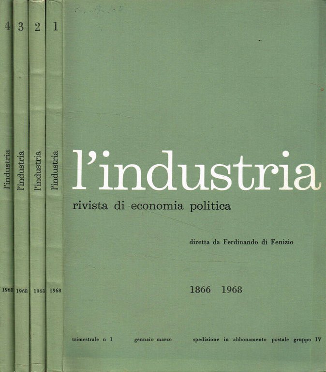 L'industria. Rivista di economia politica. Trimestrale, 1968 | Immagine Gallery 2
