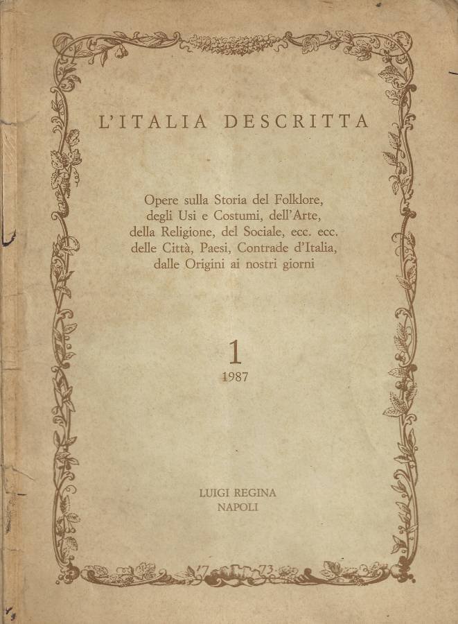 L'Italia Descritta. Opere sulla Storia del Folklore, degli Usi e … | Immagine principale