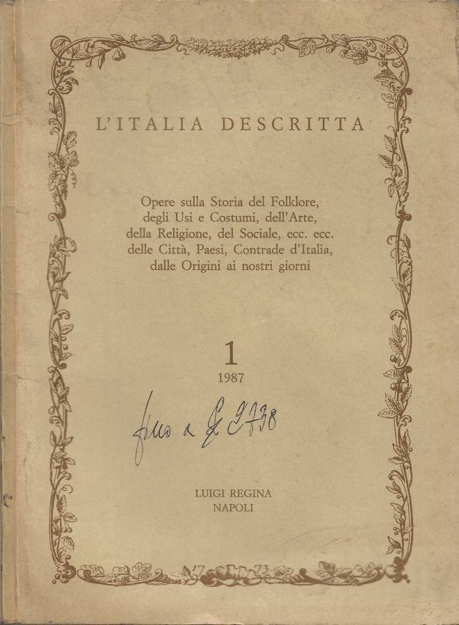 L'Italia Descritta. Opere sulla Storia del Folklore, degli Usi e … | Immagine principale