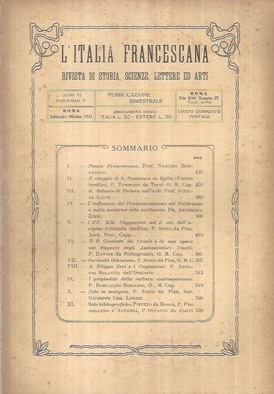 L'Italia Francescana