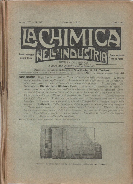 La Chimica nell'Industria - 1910