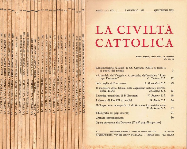 La civiltà cattolica - 1960