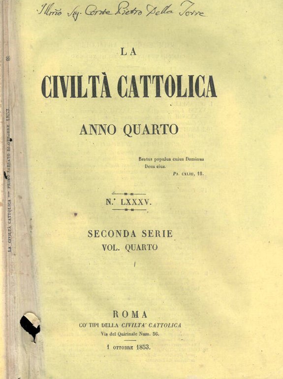 La Civiltà Cattolica 1853