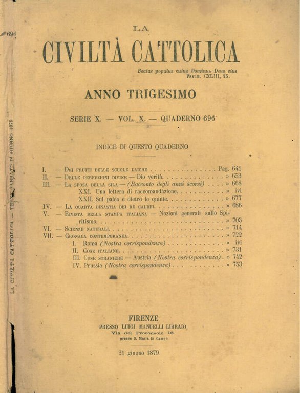 La Civiltà Cattolica 1879