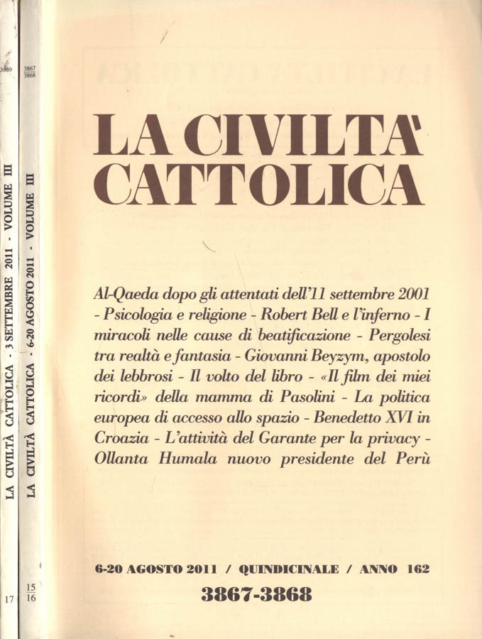 La civiltà cattolica nn. 15, 16 - 17 Anno 2011