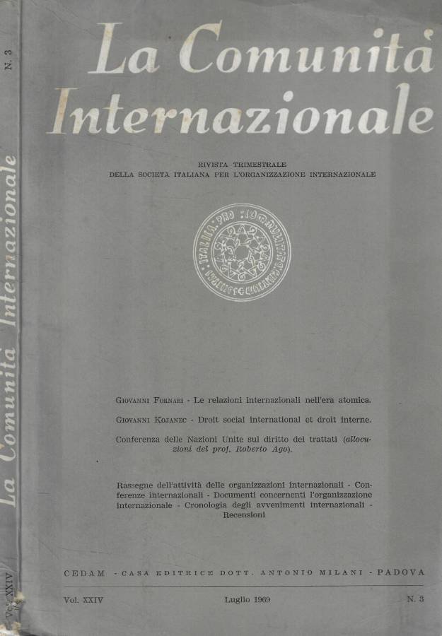 La comunità Internazionale n. 3 Anno 1969